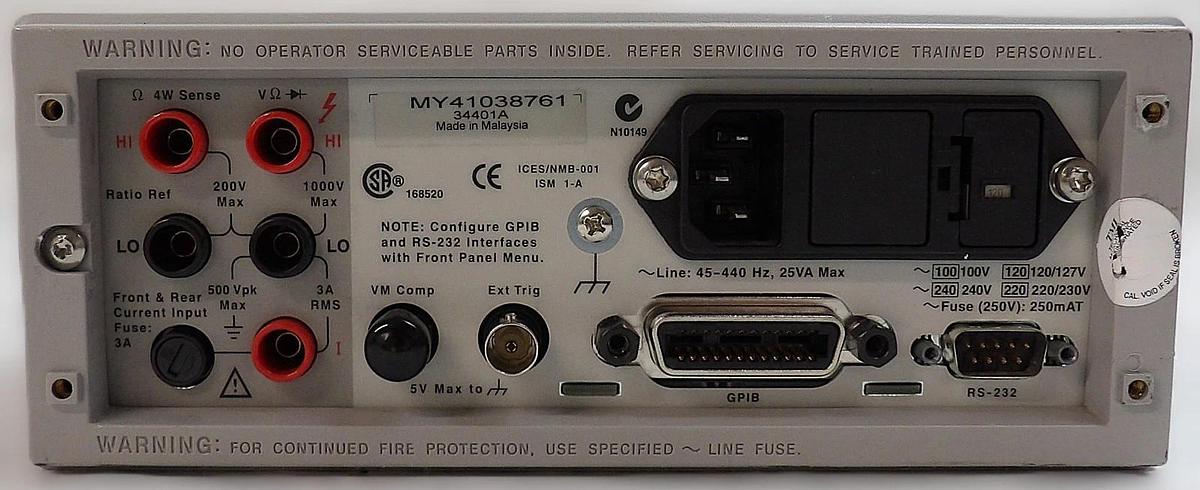 Used HP Hewlett-Packard 34401A 6 1/2 Digit Multimeter Reseller Lot of 2 Working