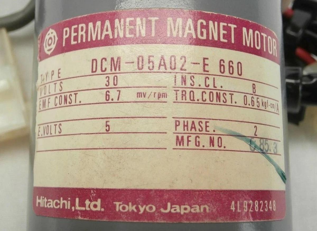 Used Hitachi DCM-05A02-E 660 Permanent Magnet Motor Reseller Lot of 2 Used Working
