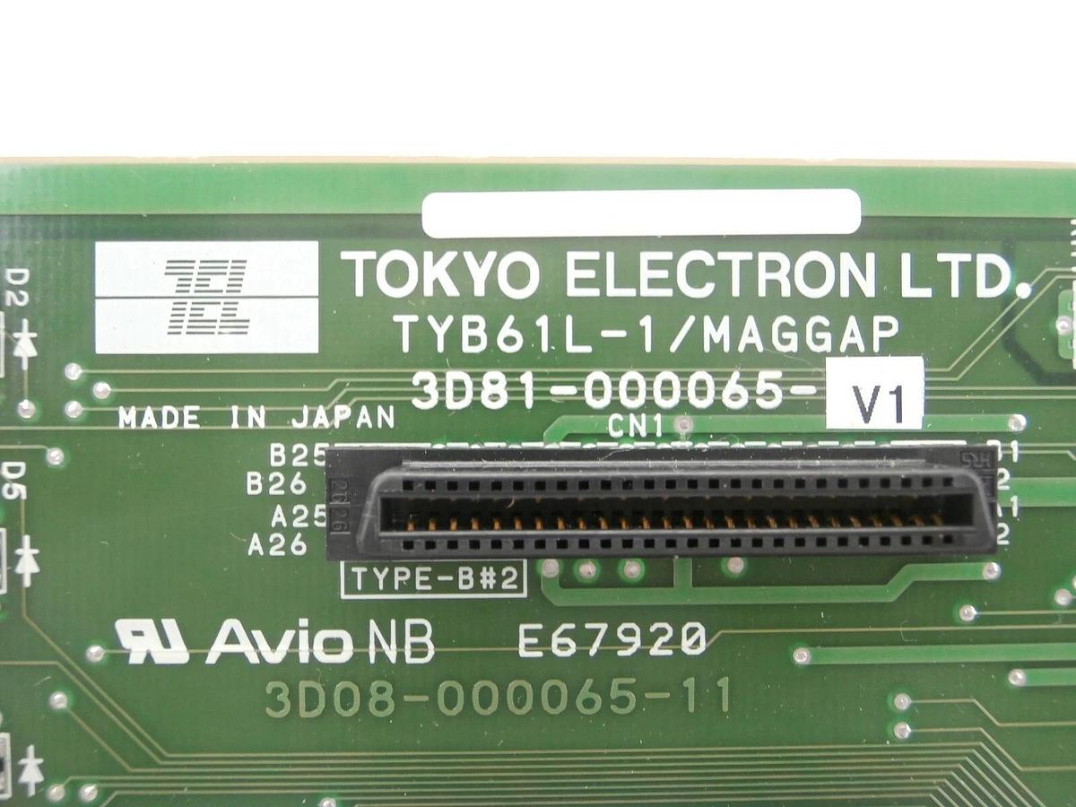 Used TEL Tokyo Electron 3D81-000065-V1 Interface Board PCB Card TYB61L-1/MAGGAP Spare