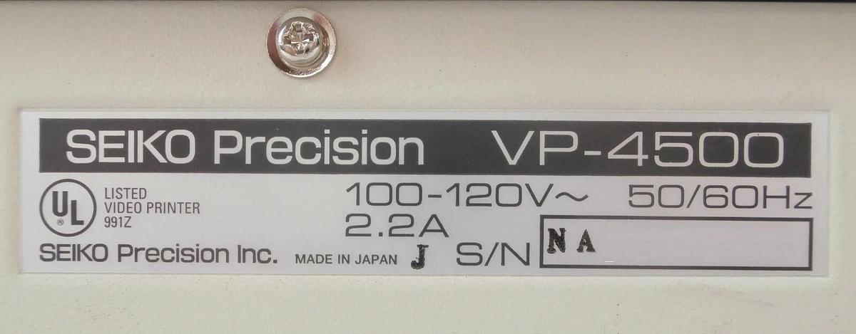 Used Seiko Precision VP-4500 Thermal Video Printer 100-120V AMAT SEMVision cX Working
