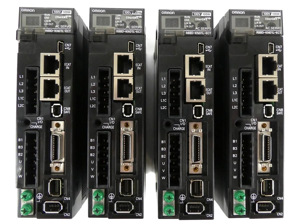 Used Omron R88D-KN01L-ECT AC Servo Driver G5 Series Reseller Lot of 4 Working Surplus