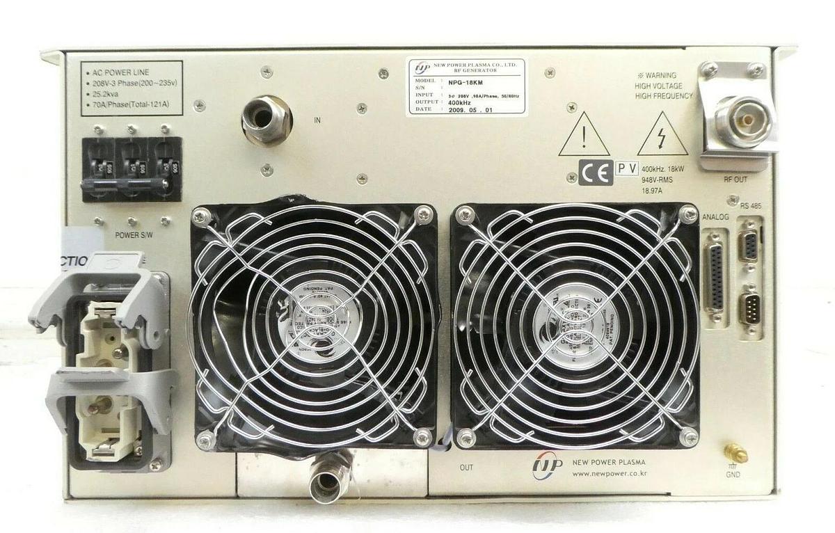 Used NP New Power Plasma NPG-18KM 400kHz RF Generator MF Working Surplus