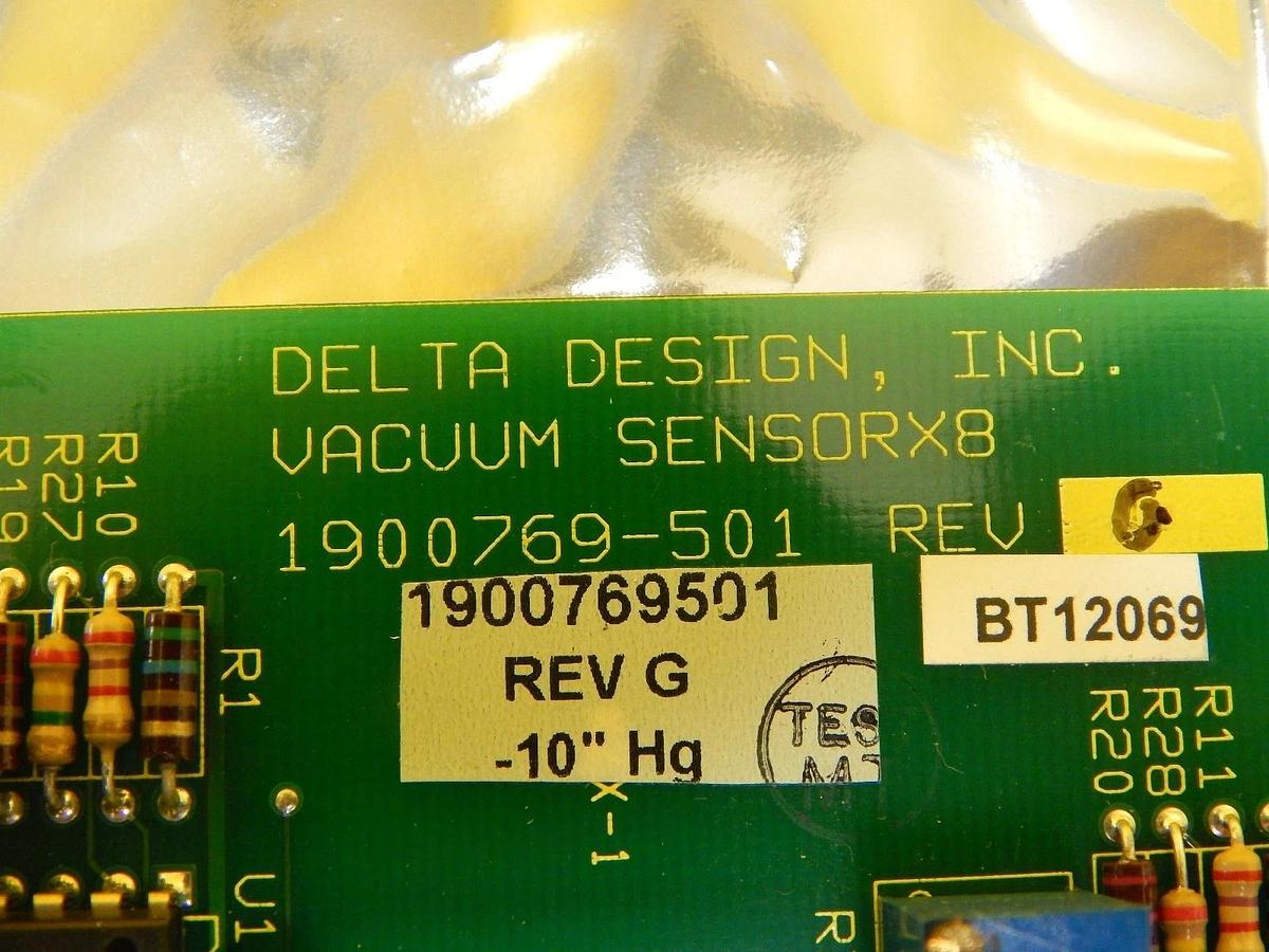 Used Delta Design 1900769-501 Vacuum Sensor X8 Board PCB Rev. G Used Working