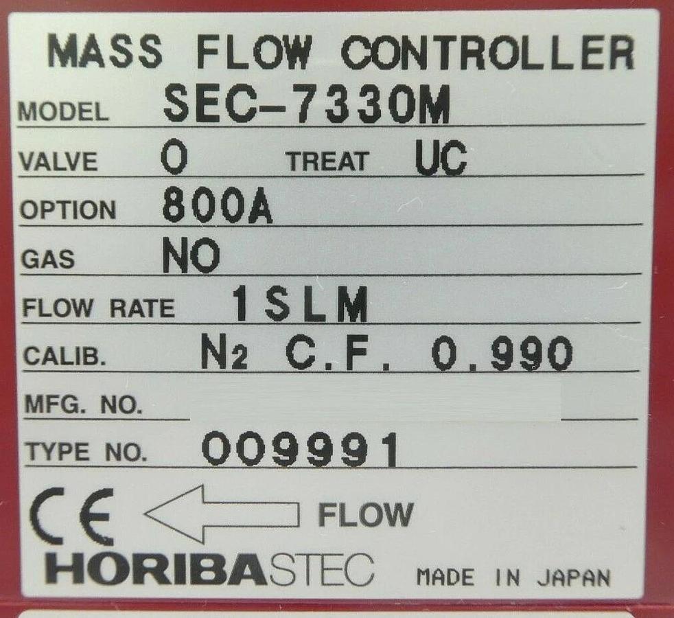 Used Horiba STEC SEC-7330M Mass Flow Controller MFC SEC-7330 1 SLM NO Working Surplus