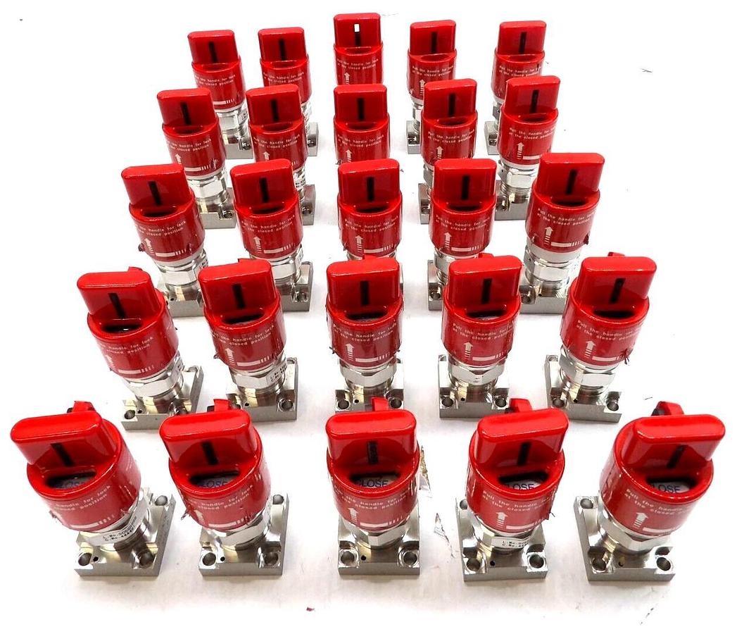 Used Fujikin 316L-P Manual Diaphragm Valve Reseller Lot of 25 Working Surplus