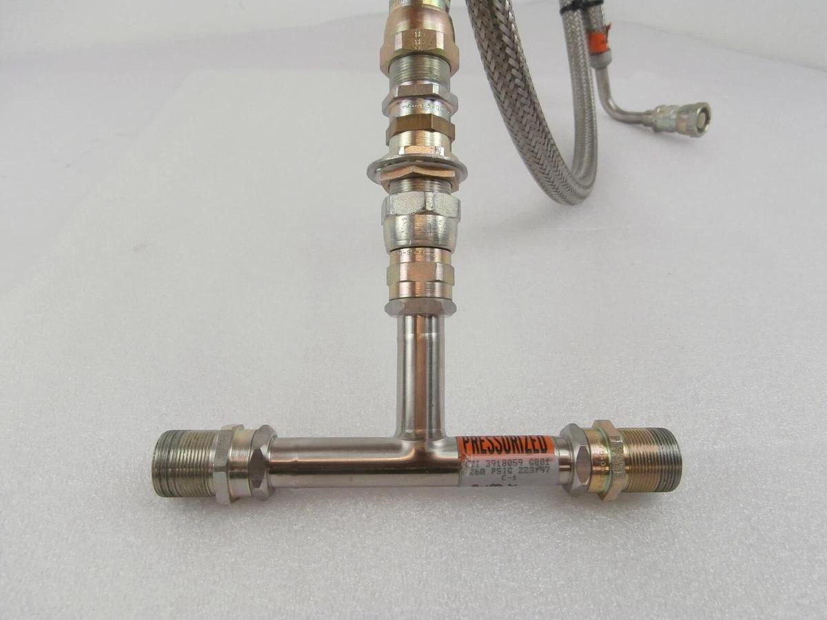 Used CTI-Cryogenics 8043074 Cryopump Supply CryoLine 6 Foot with Tee 3918059 Working