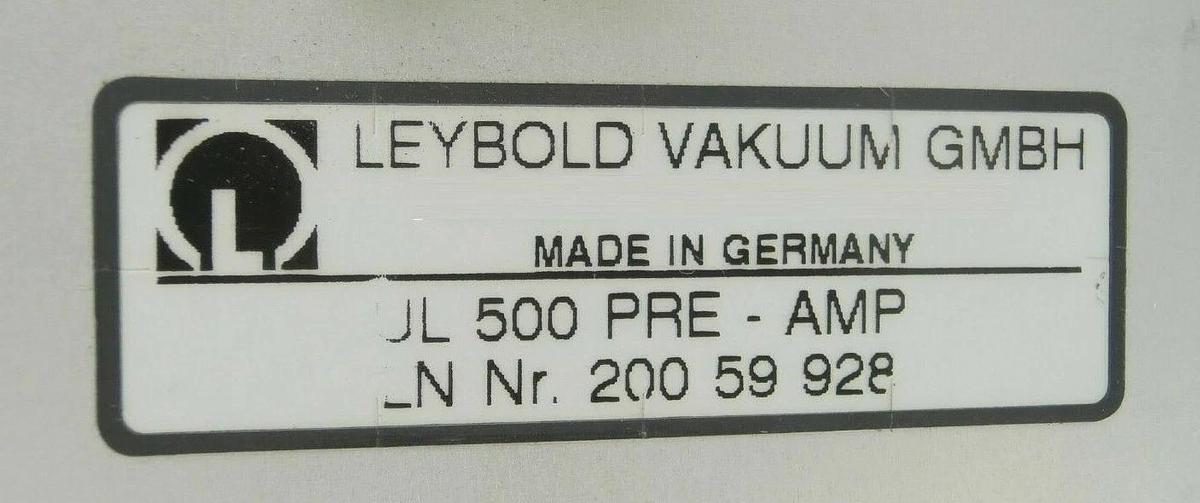 Used Leybold 200.59.928 UL 500 Leak Detector Pre-Amp Magnet Assembly & Cables Spare