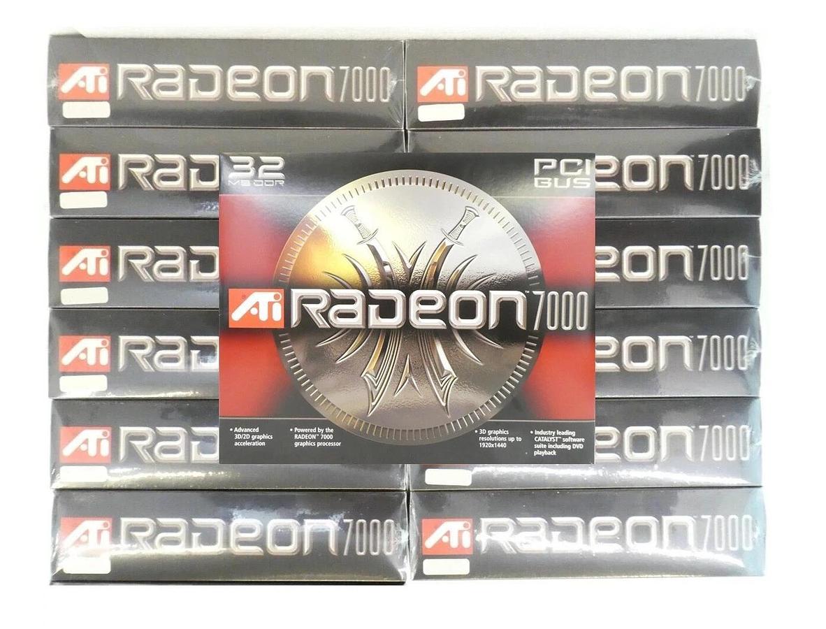 Used ATI Technologies 100-430290 Radeon 7000 VGA PCI 32 MB DDR Reseller Lot of 13 New