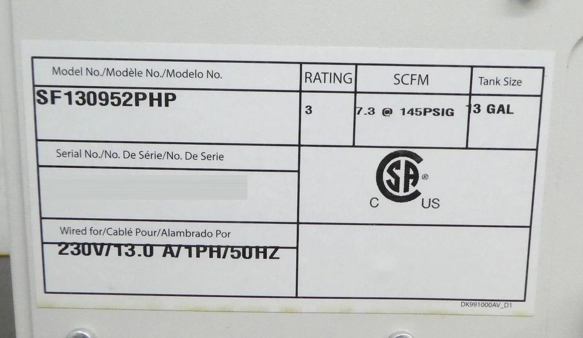 Used Parker SF130952PHP Tri-Gas Nitrogen Generator NitroFlowTG1WD Untested Surplus