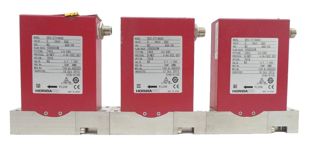 Used Horiba STEC SEC-Z714AGX Mass Flow Controller MFC Z700 Reseller Lot of 8 Working