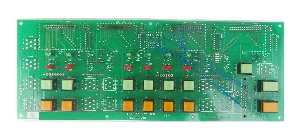 Used TEL Tokyo Electron 1D81-000129 Interface Panel PCB TYB222-1/SW Unity II Working