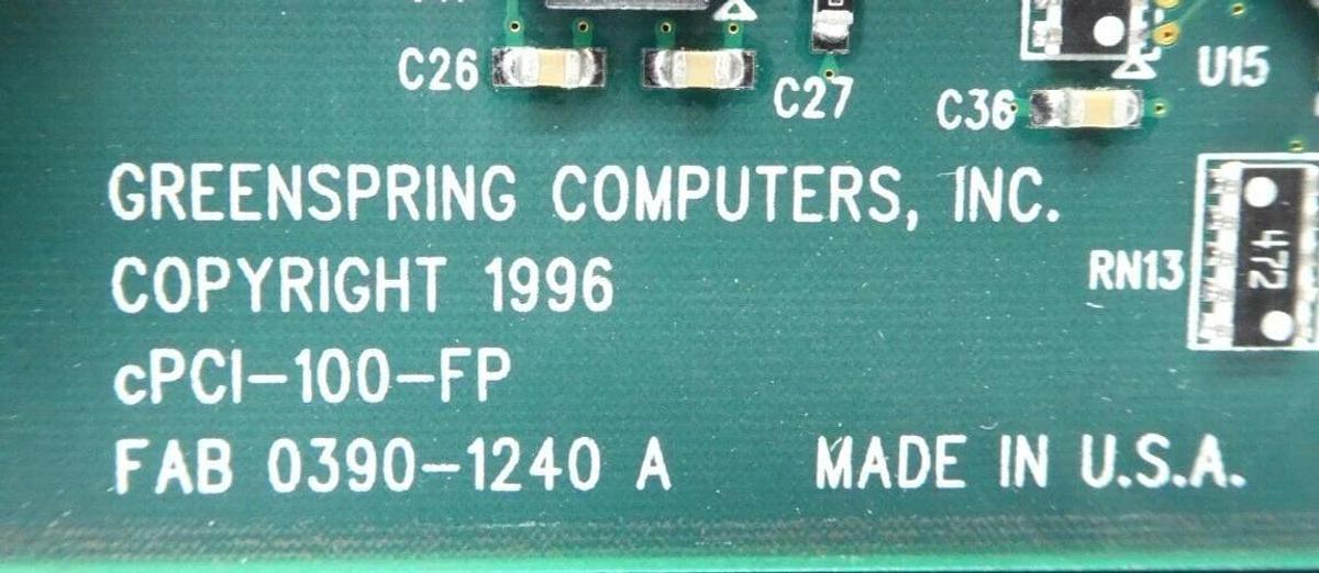 Used SBS Technologies CPCI-100A-FP Industry Pack Carrier PCB Card AMAT 0190-17950