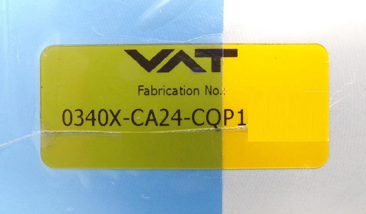 VAT 0340X-CA24-CQP1 300mm Pneumatic Chamber Slit Valve New Surplus