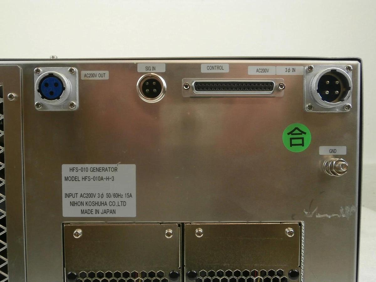 Used Nihon Koshuha HFS-010A-H-3 EC2 Antenna Bias RF P/S Generator Working