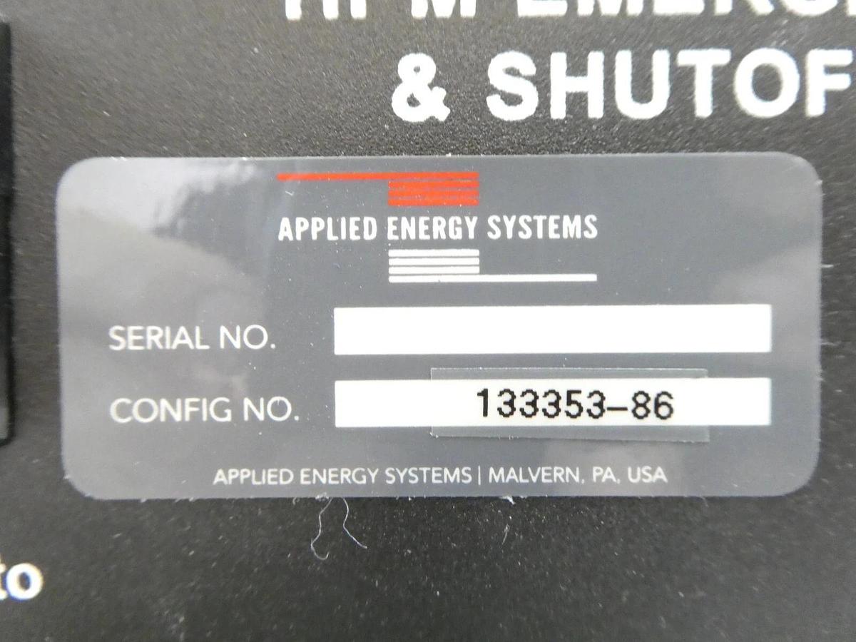 Used Applied Energy Systems 133353-86 HPM Emergency Alarm & Shut Off Station Working