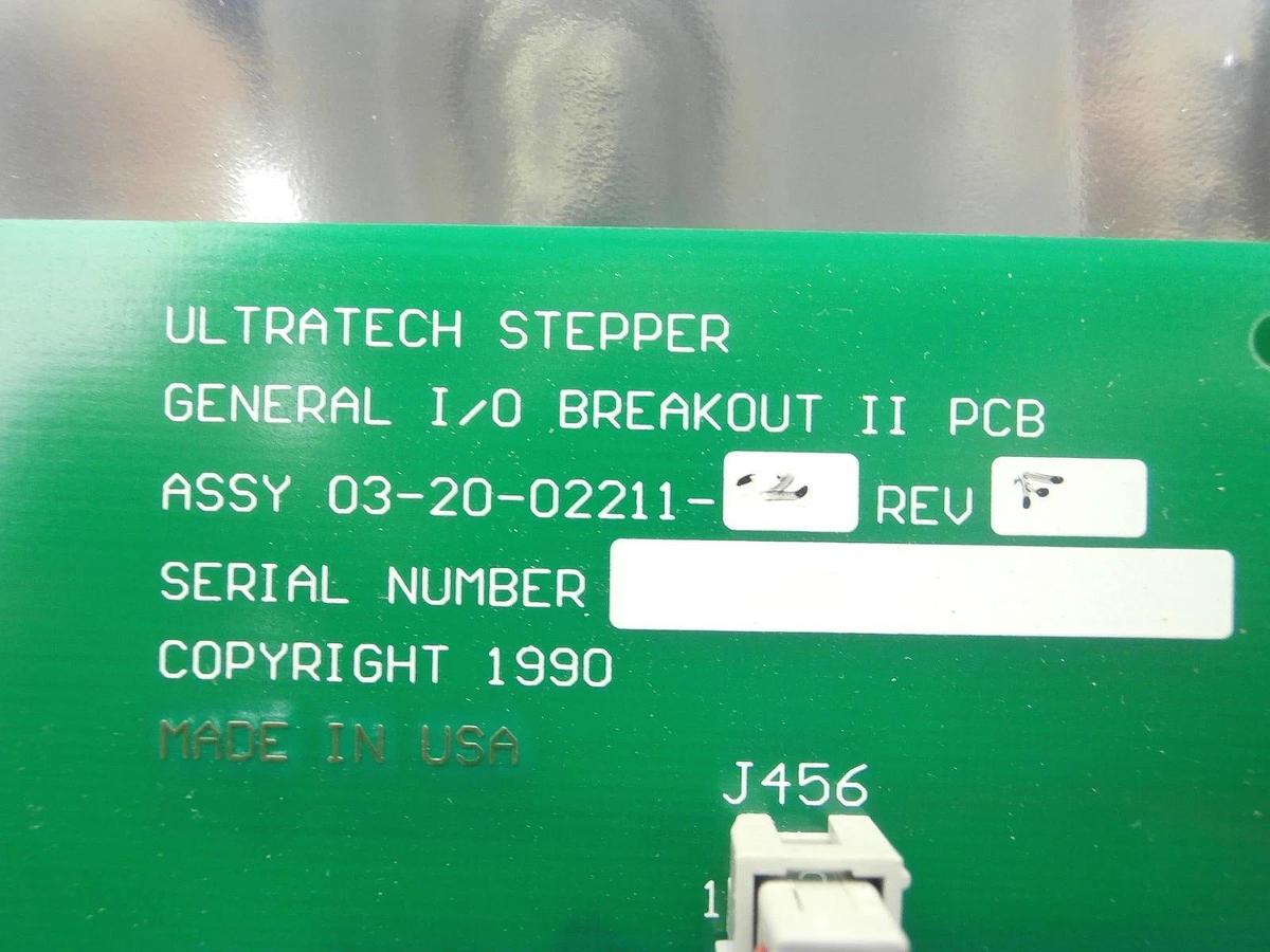 Used Ultratech Stepper 03-20-0221-02 General I/O Breakout II PCB Card Used Working