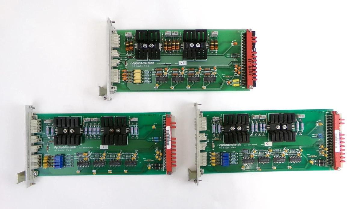 Refurbished AMAT Applied Materials 0100-00008VU TC Gauge PCB Card Lot of 9 OEM Refurbished