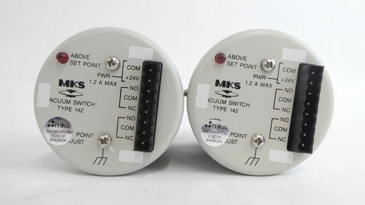 Used MKS Instruments 142A-3124 Vacuum Switch Type 142 Reseller Lot of 6 Working
