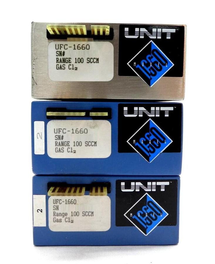 Used UNIT Instruments UFC-1660 Mass Flow Controller MFC Cl2 SiH4 NF3 O2 Ar Lot of 11