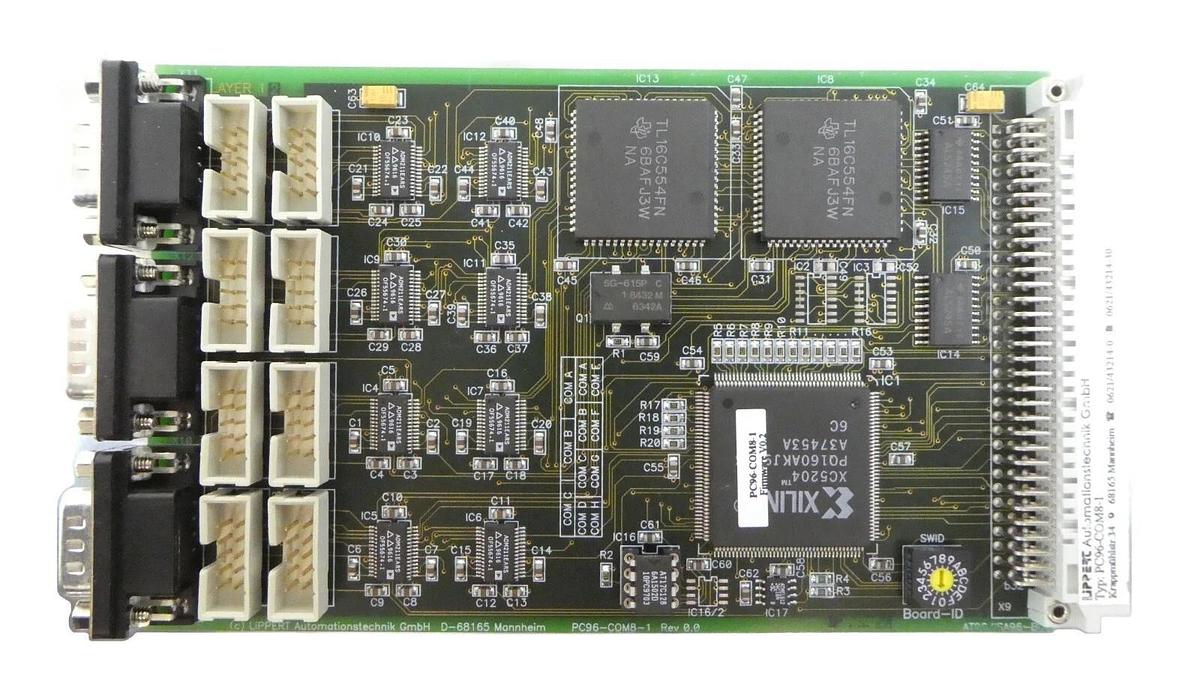 Used LiPPERT Automation PC96-COM8-1 Communication PCB Card Working Surplus