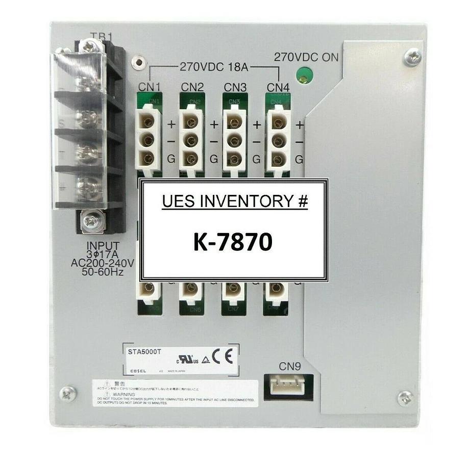 Used Cosel STA5000T Switching Power Supply 5000w w/Sequence Unit Working Surplus