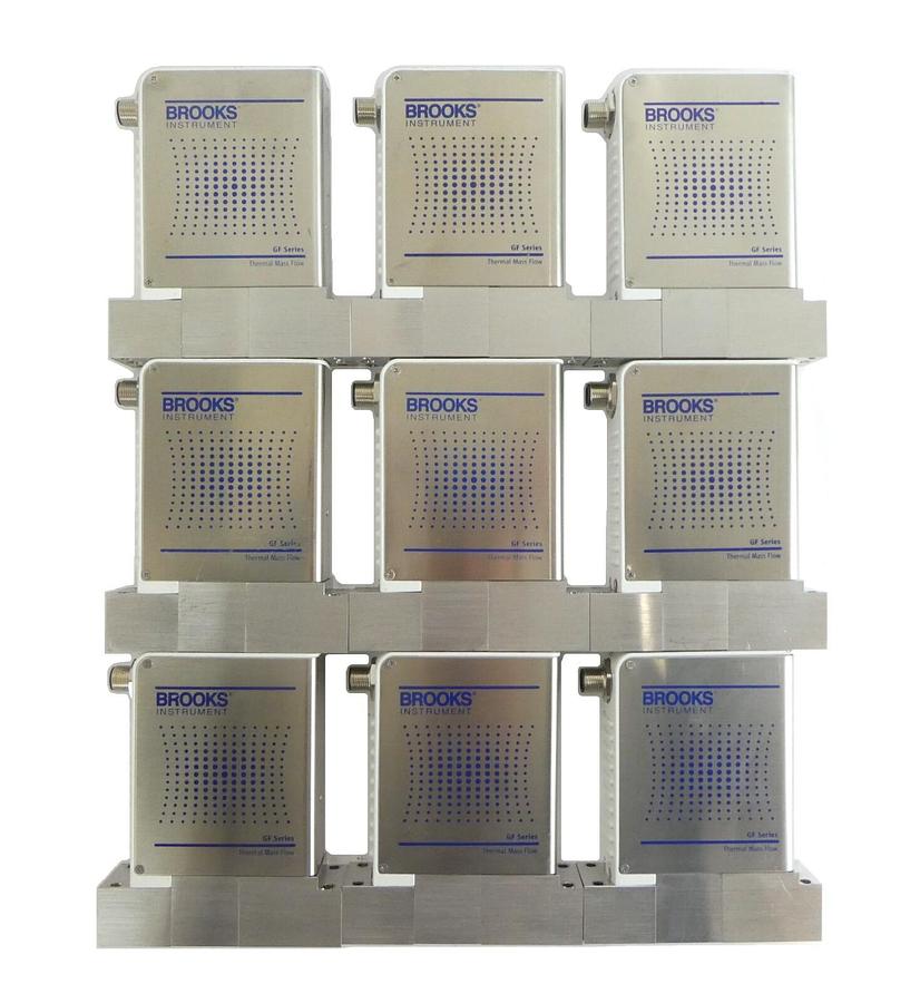 Used Brooks Instrument GF125CXXC Mass Flow Controller MFC Lot of 9 Working Spare