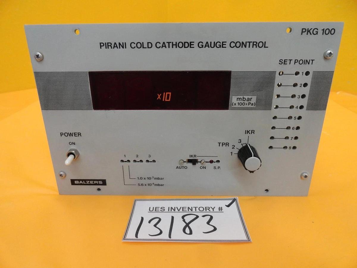 Used Balzers BG D17 000 Pirani Cold Cathode Vacuum Gauge Control PKG 100 Used