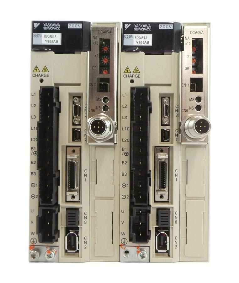 Used Yaskawa Electric SGDV-OCA05A Servo Drive SERVOPACK Lot of 2 Working