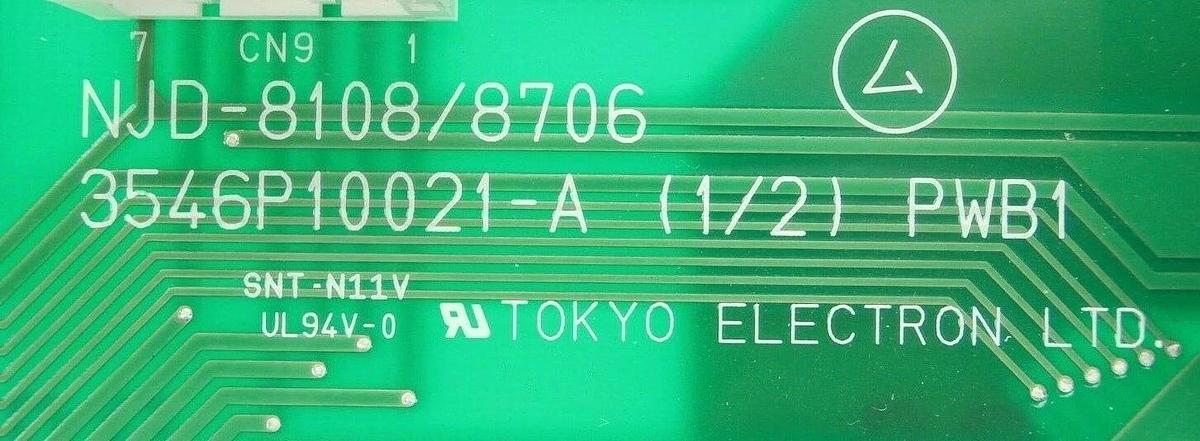 Used TEL Tokyo Electron NJD-8108/8706 Fuse Board PCB 3546P10021-A (1/2) PWB1 Working
