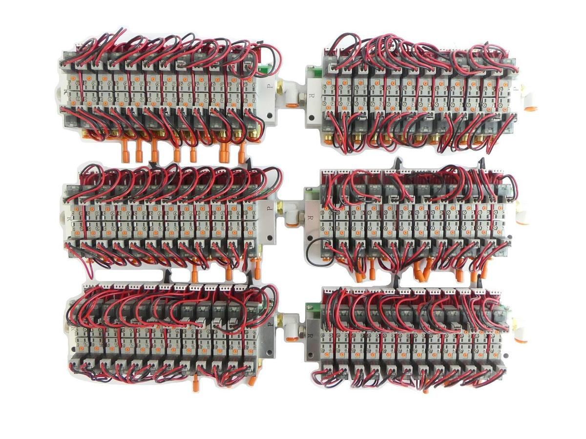 Used SMC D-276-990020B 12-Port Pneumatic Manifold AMAT 0190-01401 Lot of 6 Working