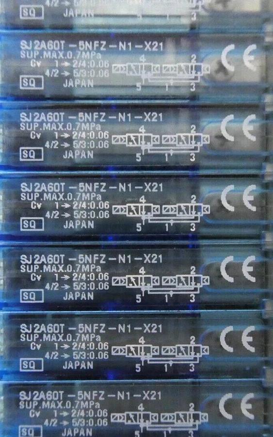 Used SMC IN587-20 63-Port Pneumatic Manifold SJ2A60T-5NFZ-N1-X21 AMAT Working