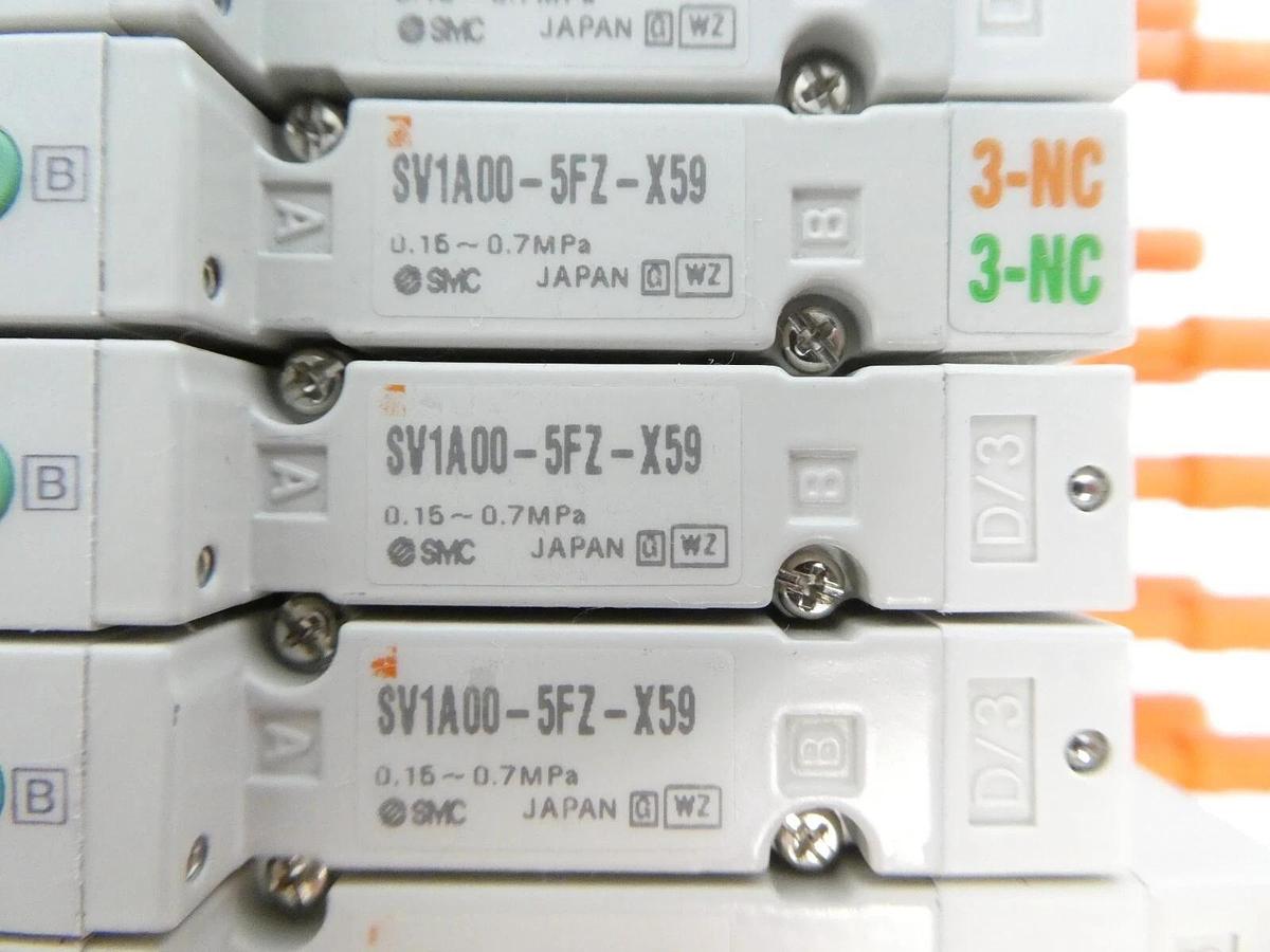 Used SMC 0190-54301 0190-54289 15-Port Pneumatic Manifold Lot of 2 Working Surplus