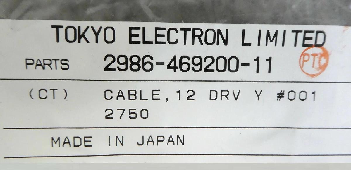 TEL Tokyo Electron 2986-469200-11 Y-Axis Driver #001 Interface Cable New Surplus