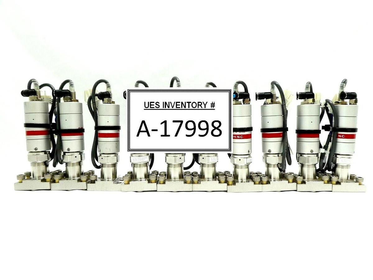 Used Fujikin 080627 Pneumatic Diaphragm Valve 0.39 ~ 0.59MPa N.C. Lot of 10 Working