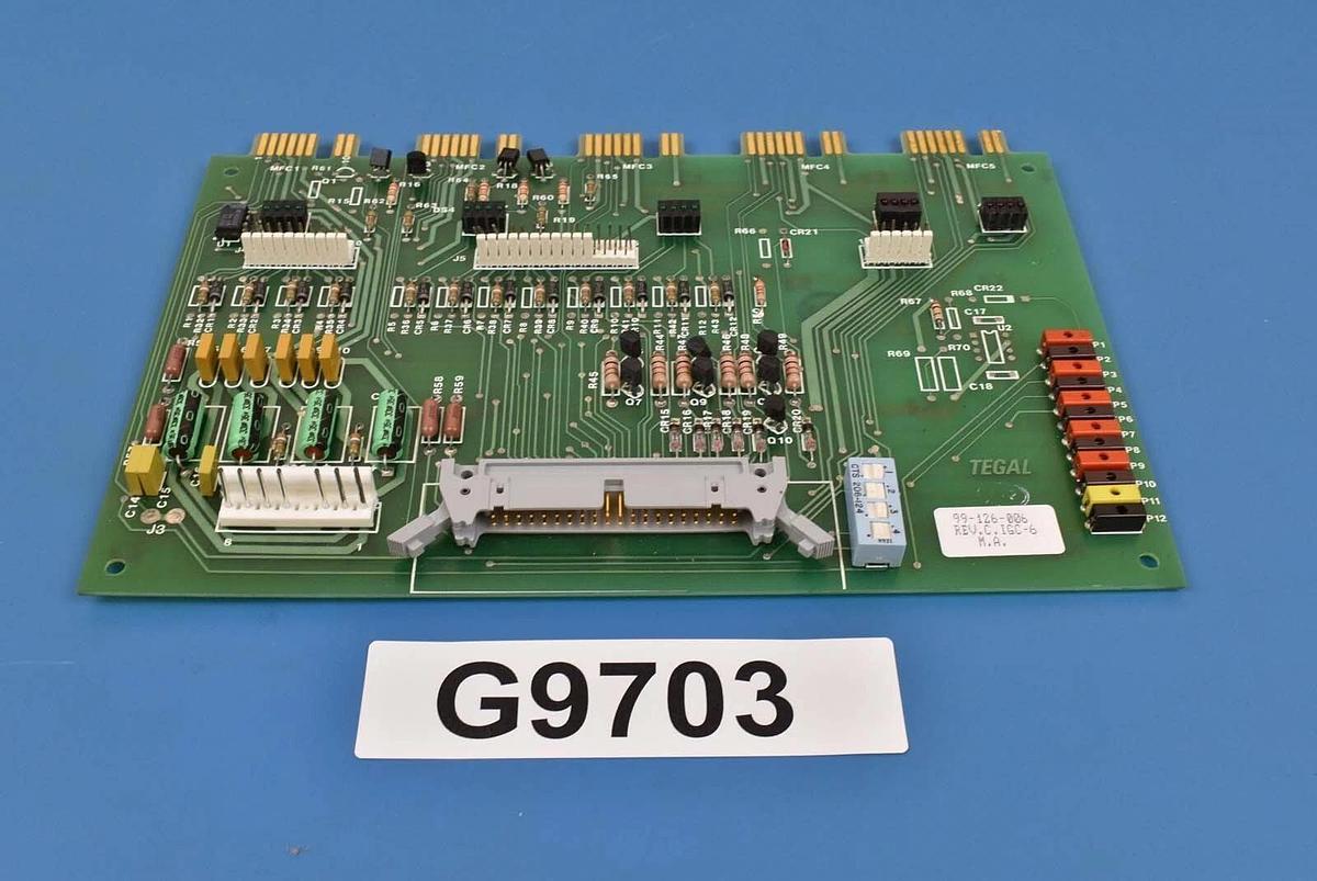 Used Tegal 99-126-006 PCB IGC-6 Gas Interface