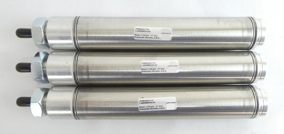 Used Parker 1PSR00001110 Double Acting Air Cylinder Lot of 6 Working Surplus