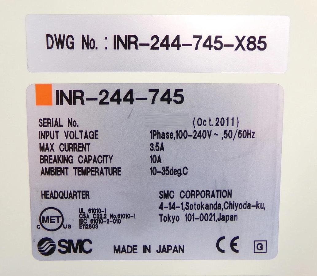 Used SMC INR-244-745 Water-Cooled Thermoelectric Bath THERMO-CON Surplus