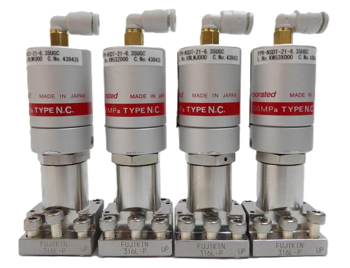 Fujikin FPR-NSDT-21-6.35UGC Metal Diaphragm Valve Reseller Lot of 4 New