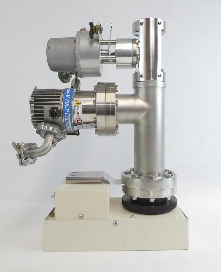 Used Varian Turbo-V 70LP Turbo Pump w/RGA Manifold UHV Vacuum Working