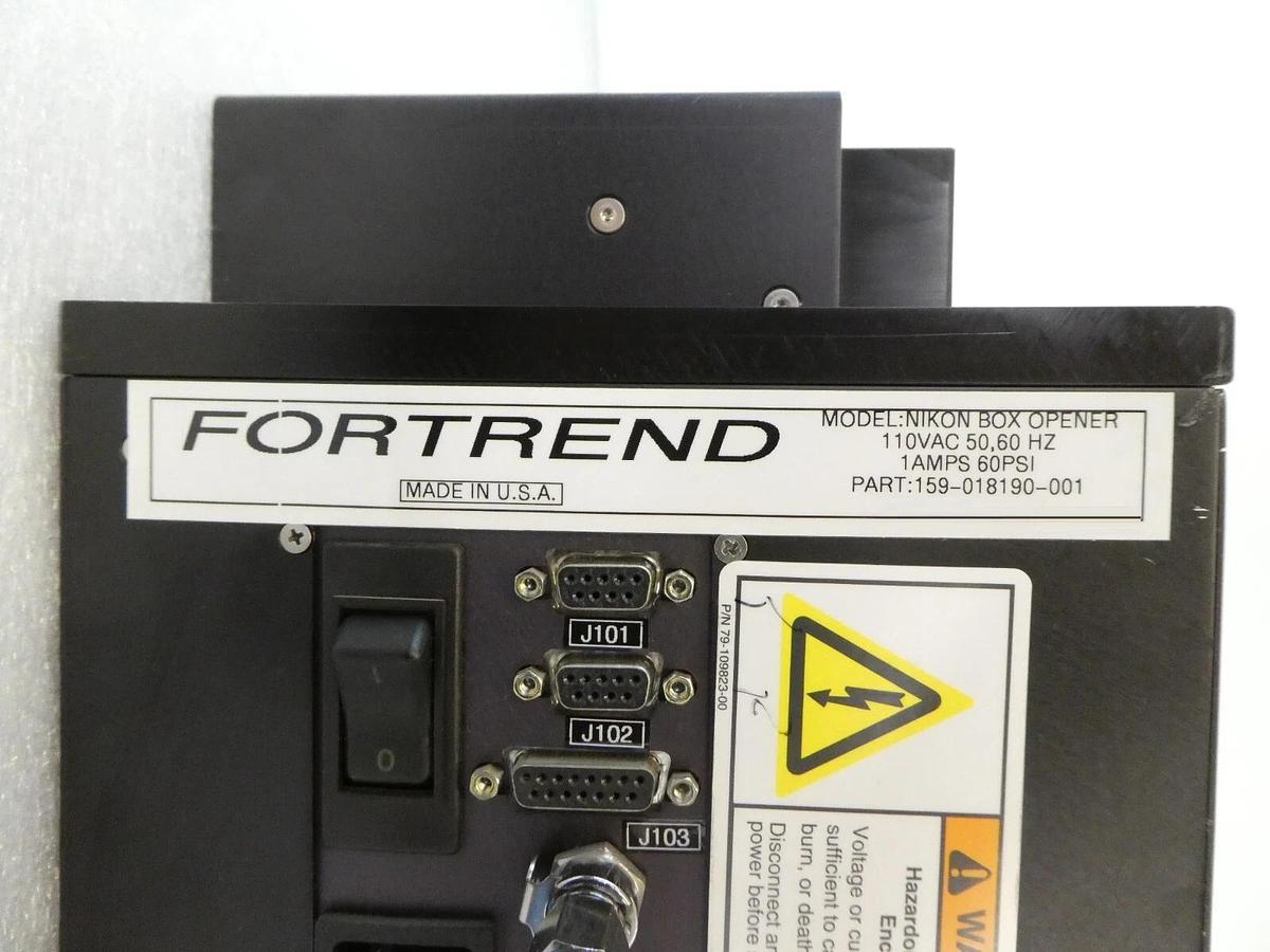 Used Fortrend Engineering 159-018190-001 Nikon Box Opener SMIF Lamina 202 Working