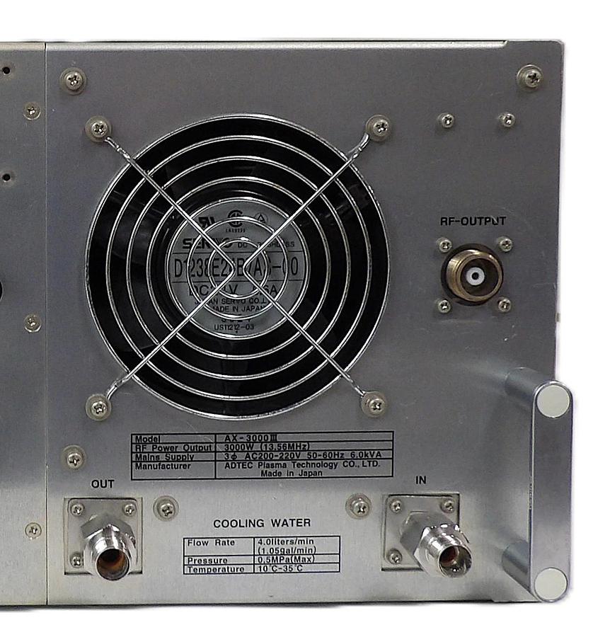 Used ADTEC Plasma Technology AX-3000III 3000W RF Plasma Generator Untested Surplus