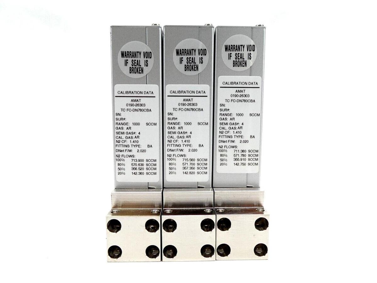 Used Aera FC-DN780C-BA Mass Flow Controller MFC Lot of 8 AMAT 3030-13996 0190-26303