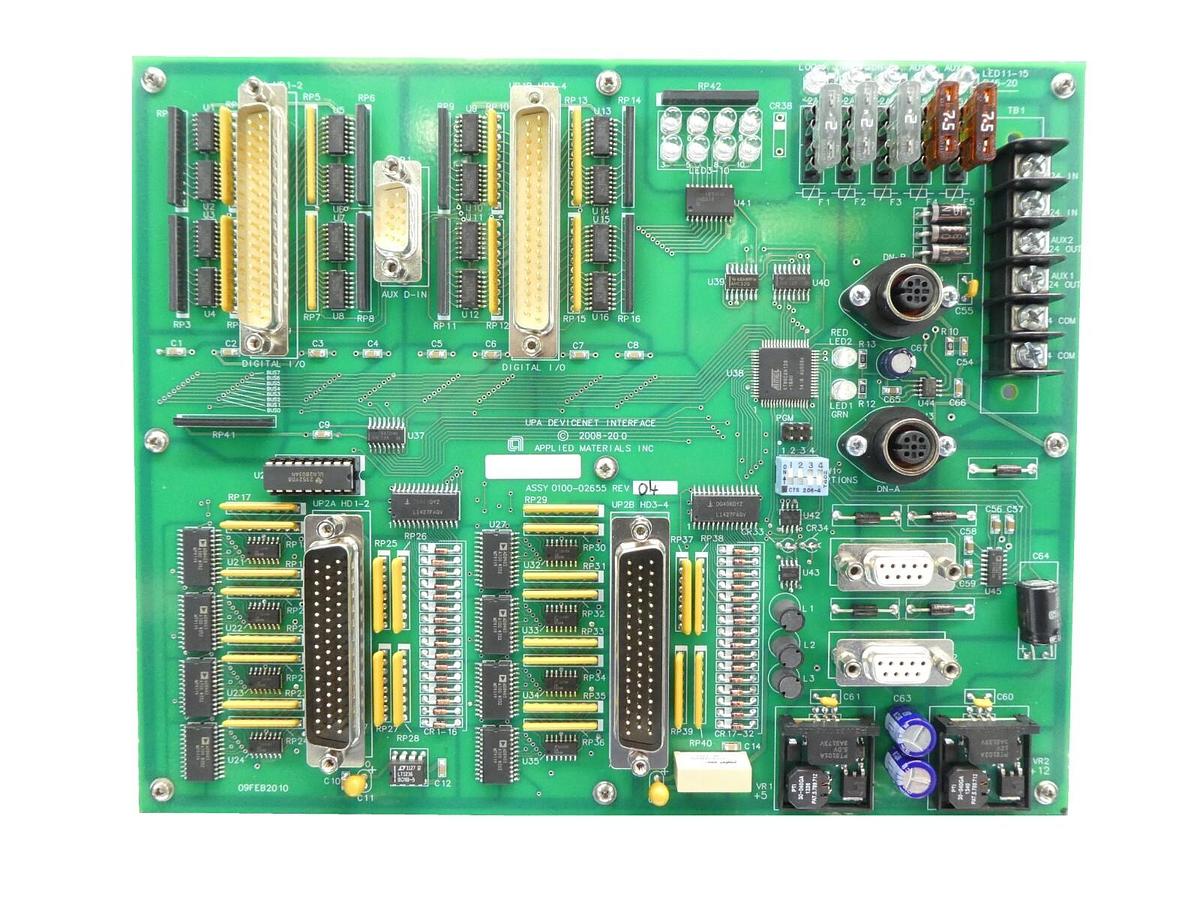 Used AMAT Applied Materials 0100-02655 UPA DeviceNet Interface PCB Working