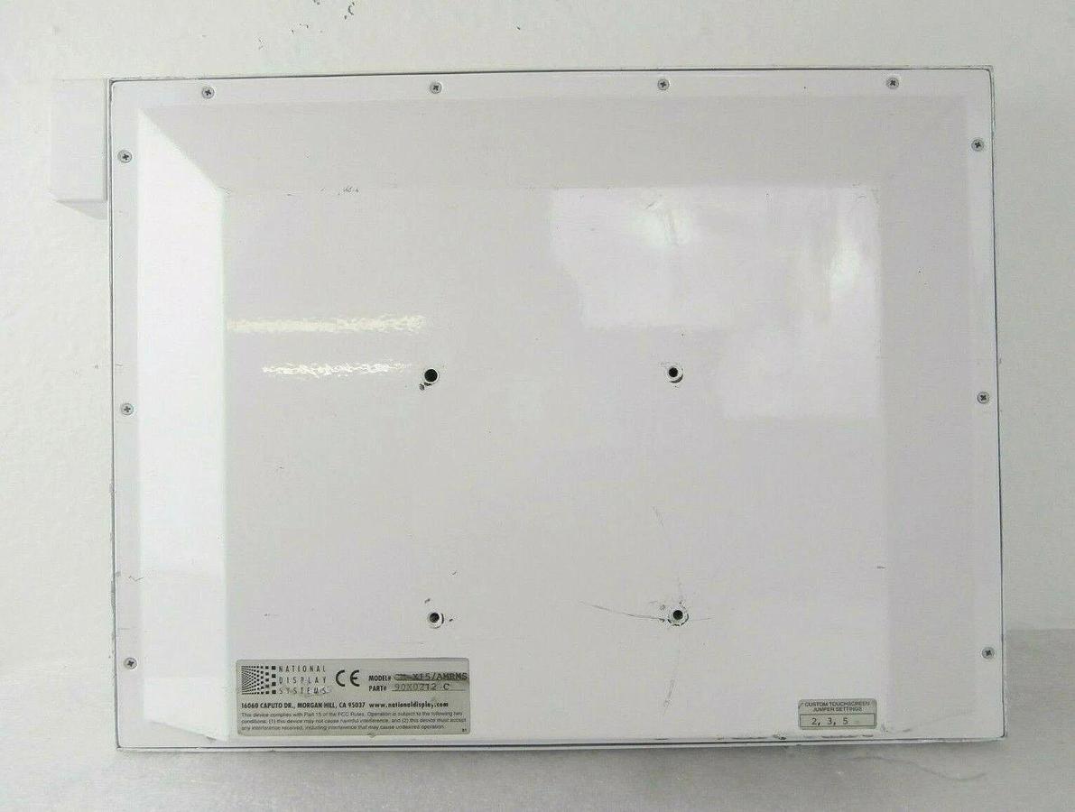 Used National Display Systems 90X0212-C Touchscreen Monitor CM-X15/AMRMS AMAT Working