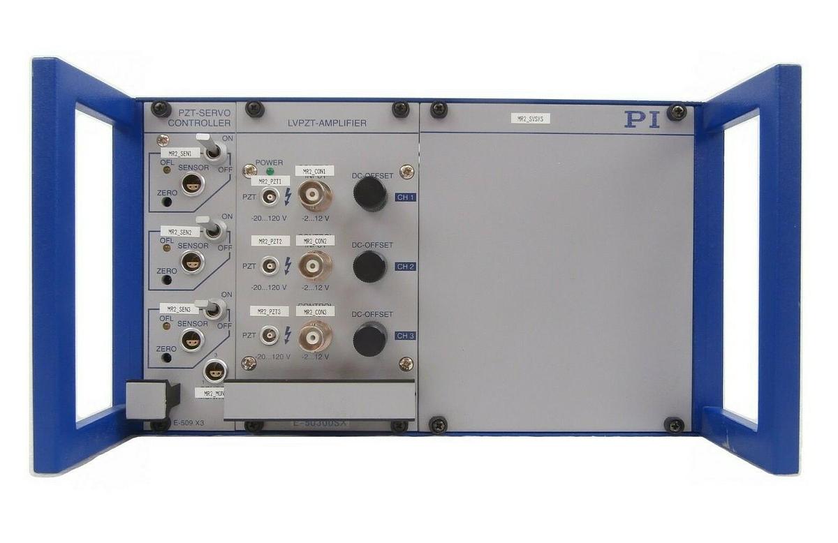 Used PI Physik Instrumente E-501.00X 2-Channel Modular Piezo Controller Rack Working