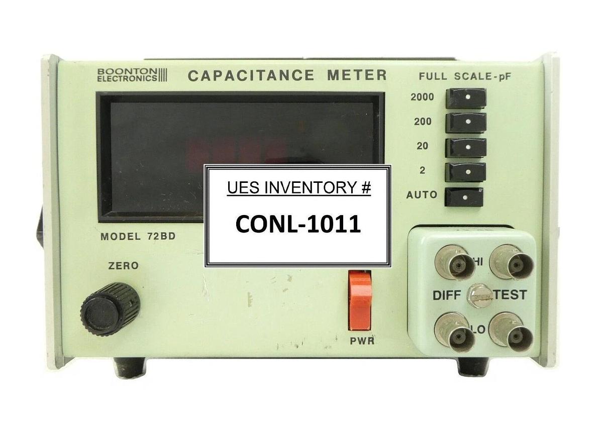 Used Boonton Electronics 72BD Capacitance Meter 2-2000pF 1 MHz 72-4B Surplus Spare