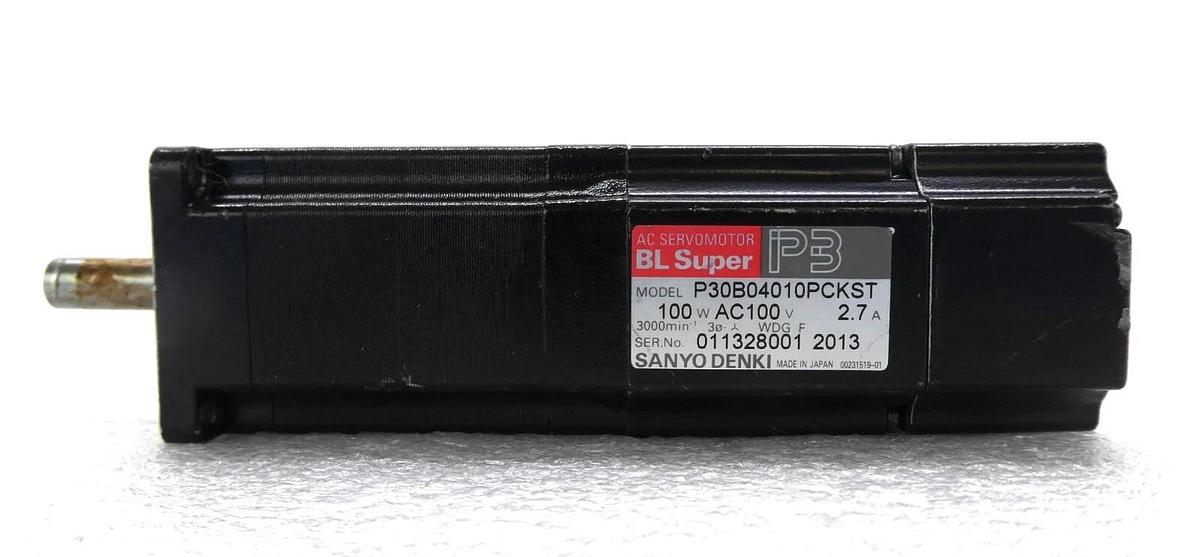 Used Sanyo Denki P30B04010PCKST AC Servo Motor BL Super P3 Working Surplus