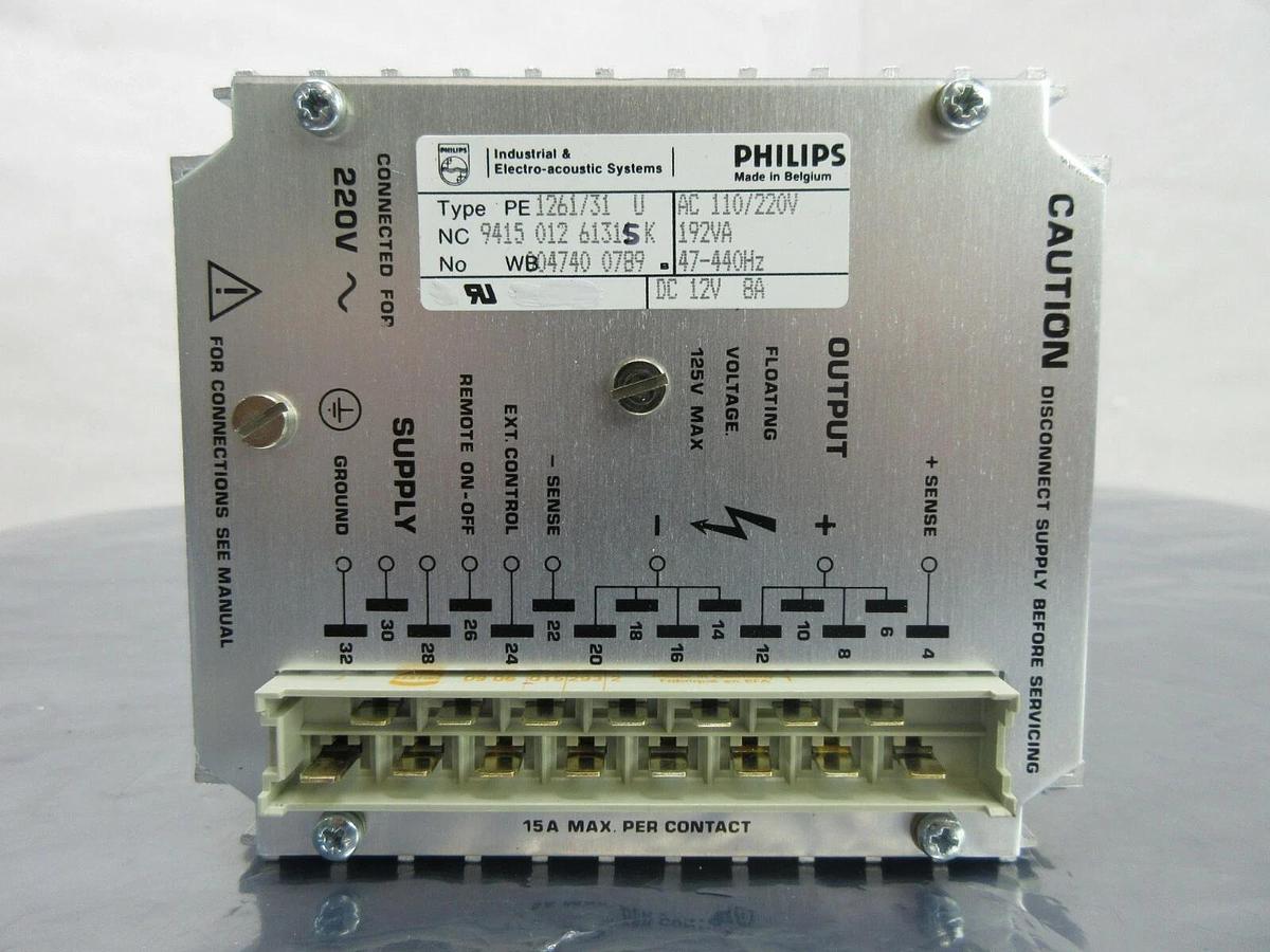 Used Philips 9415 012 61315 K Power Supply PCB Card PE 12161/31 U ASML PAS Used