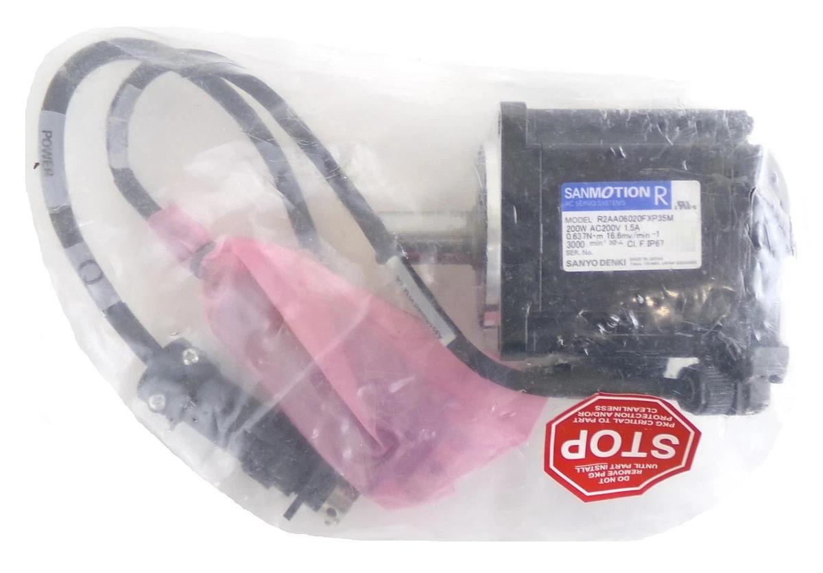 Sanyo Denki R2AA06020FXP35M AC Servo Motor SANMOTION R New