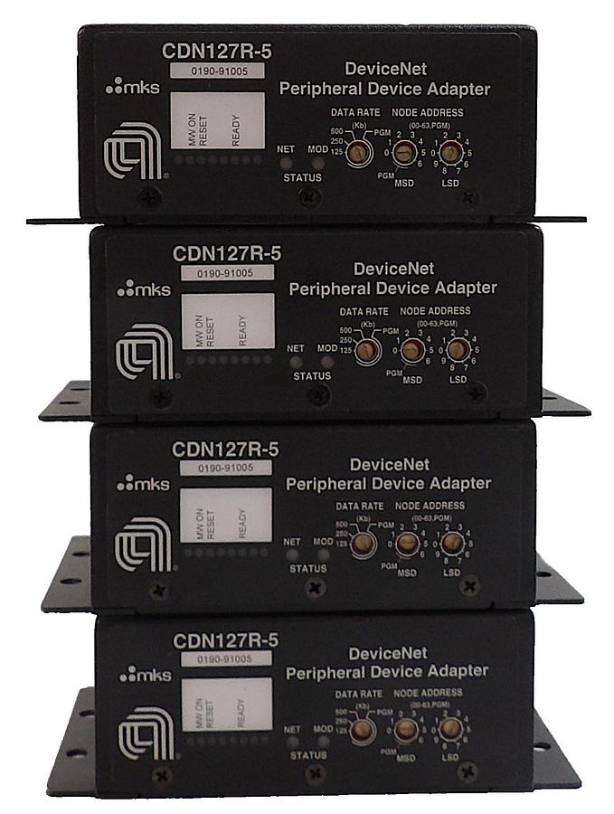 Used MKS Instruments CDN127R-5 DeviceNet Peripheral Adaptor Lot of 4 Working